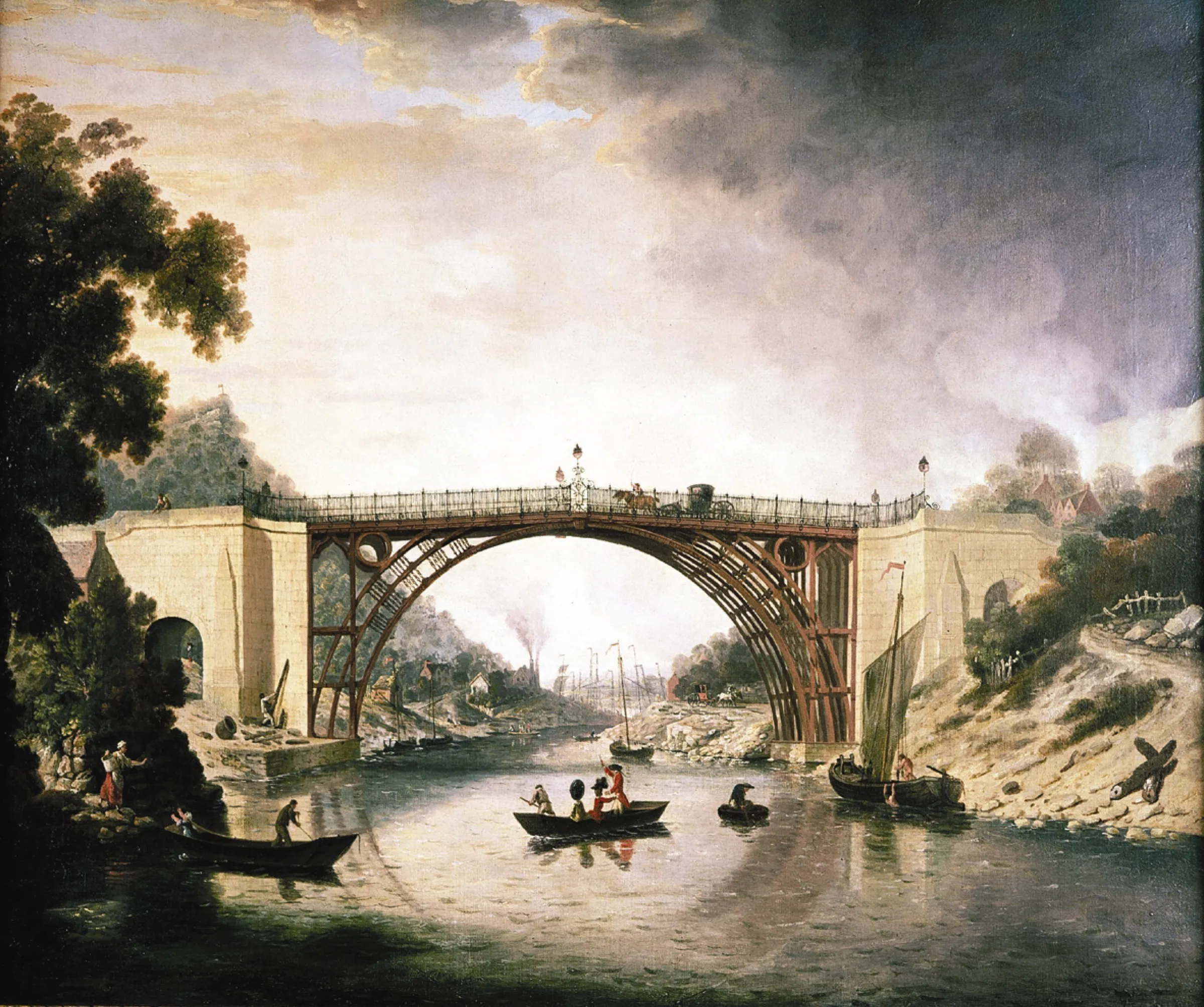 William Williams' 1780 painting of the Iron Bridge